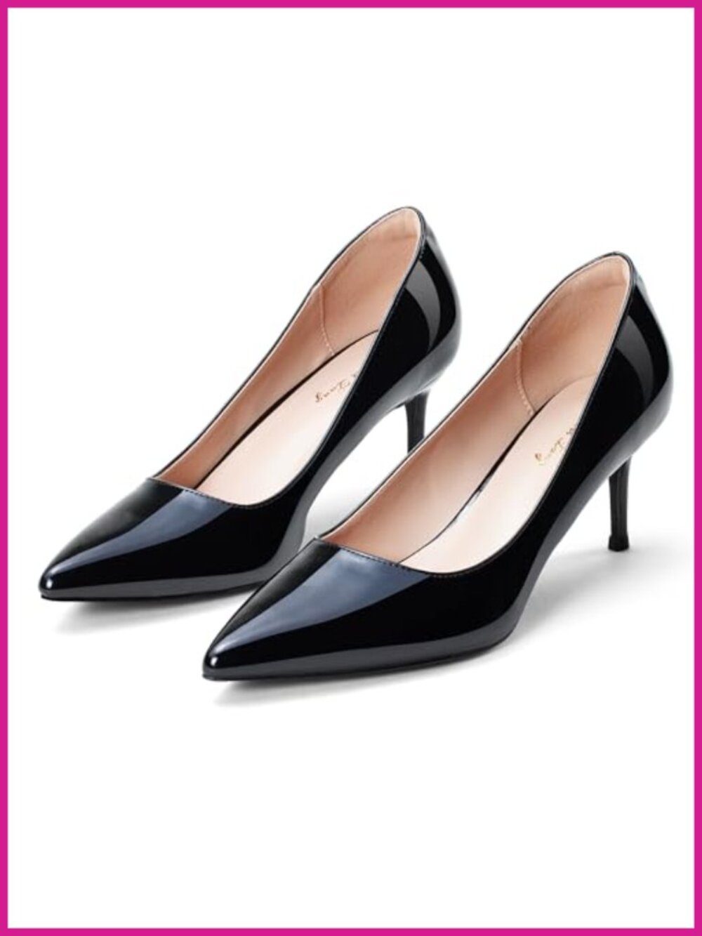 Kitten Heel Low Pumps Pointed Toe Cushioned Business Casual